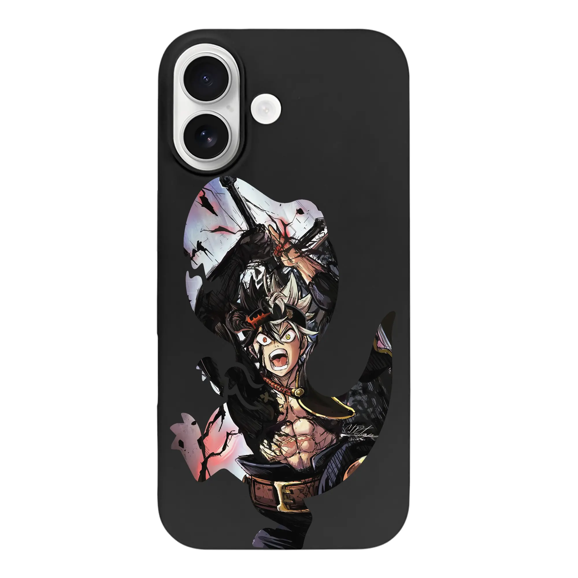 ブラッククローバー グッズ アスタ - iPhone 17 シリーズ シリコンケース 薄型 耐衝撃 指紋防止 ソフトタッチカバー 精密フィット 傷防止 保護ケース iPhone 17/17 Air/17 Pro/17 Pro Max 対応